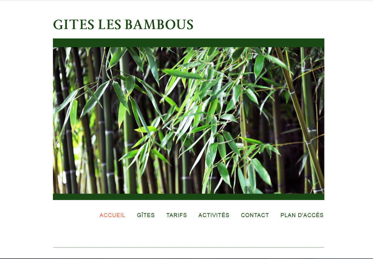 Site du gite Les Bambous à la Levade dans le Gard