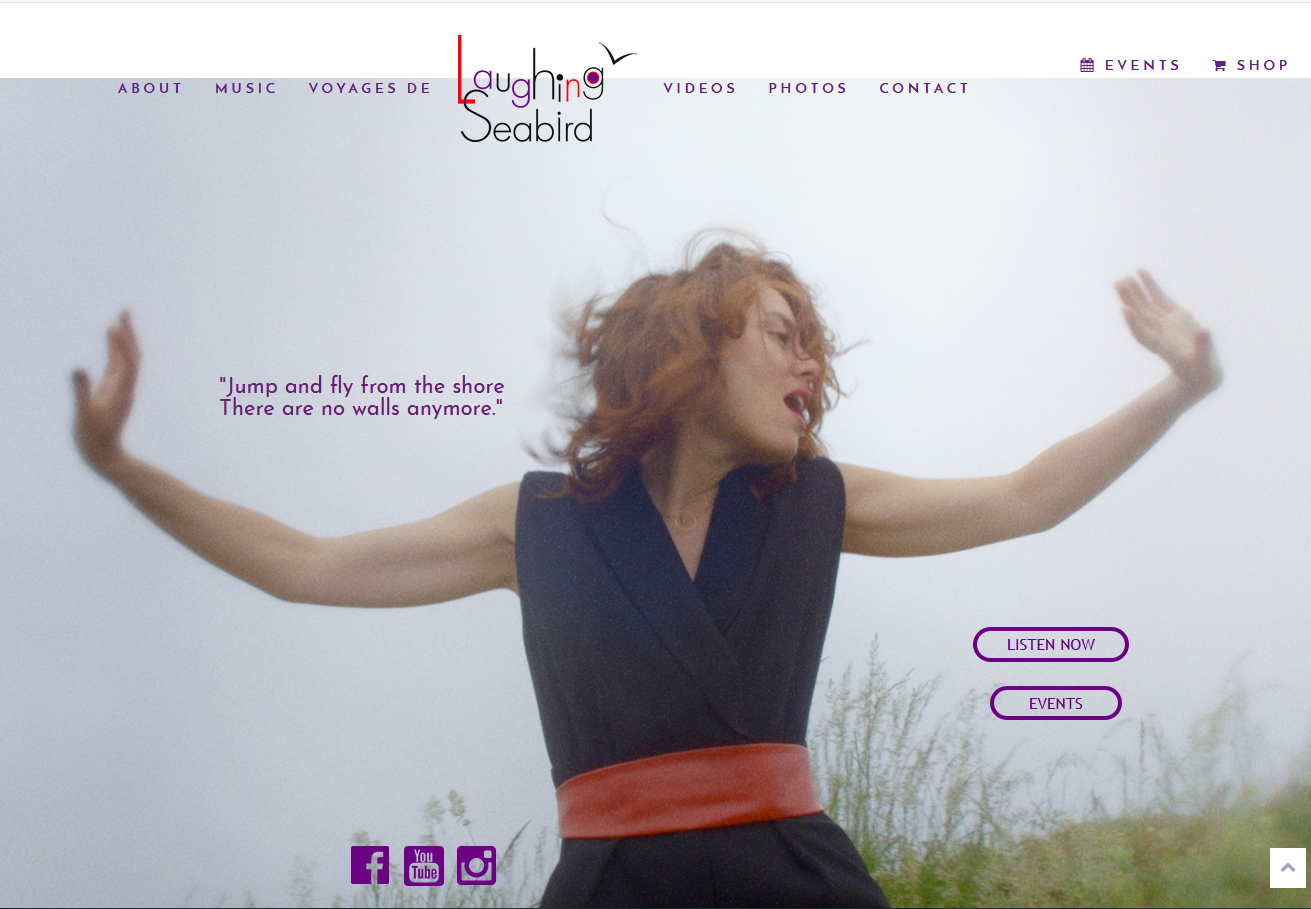 Site web de la chanteuse Laughing Seabird